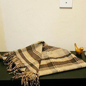 Brown Plaid Unisex Scarf